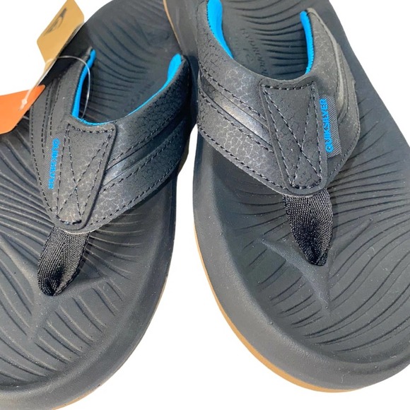 NWT Quiksilver Black Flip Flop Thong Sandals Y6 W39 - Picture 5 of 7